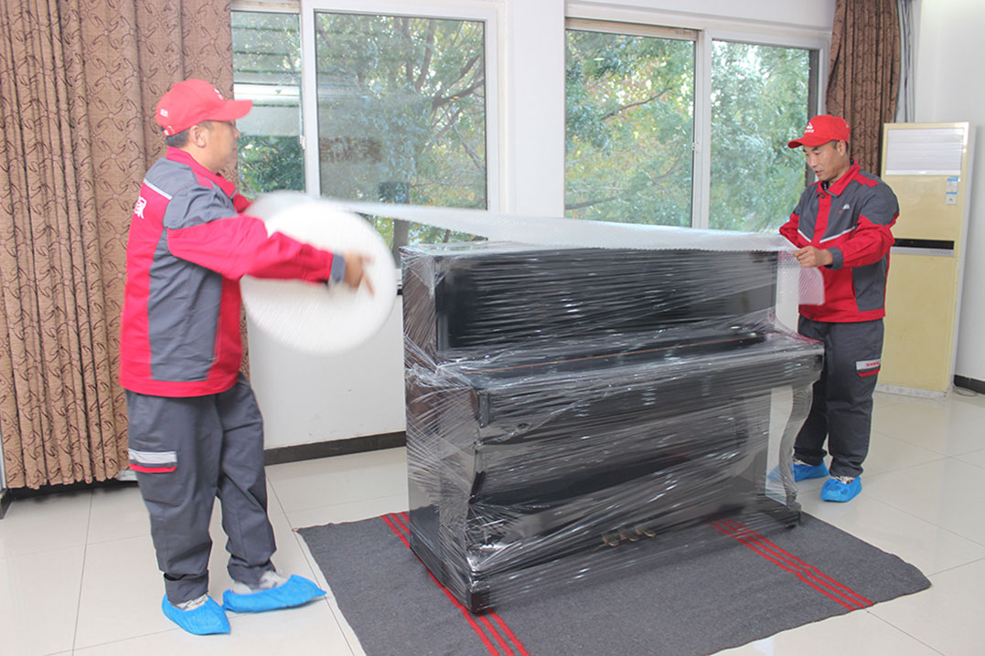 義烏喬喜搬家公司專業鋼琴搬運現場